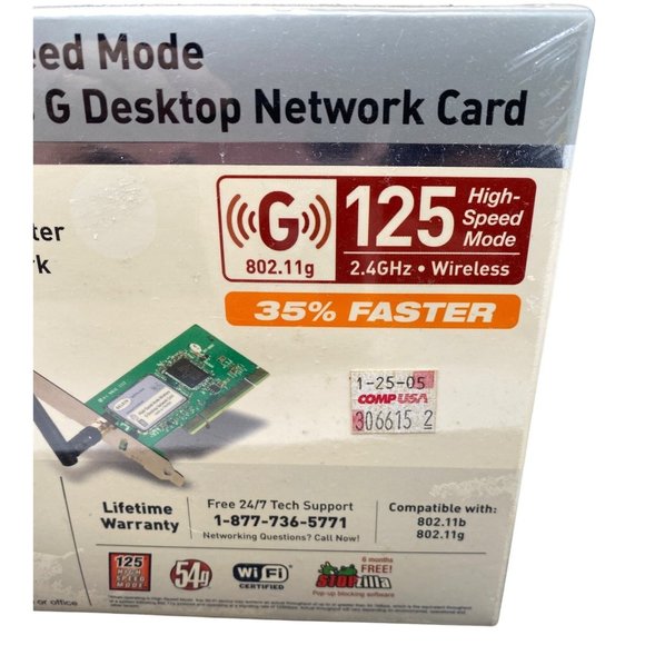Belkin Wireless G Desktop Network Card NOS Sealed - Picture 2 of 8